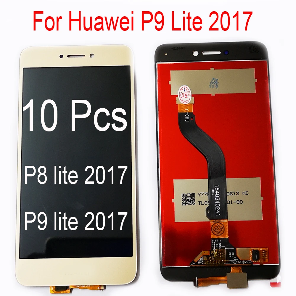 US $127.00 Wholesale 10 PcsLot for Huawei P9 lite 2017 LCD screen p8 lite 2017 display with touch with frame assembly
