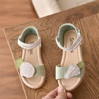 

2020 Summer Toddler Sandals for Girls Baby Sandals Soft Leather Flowers Princess Girls Shoes Children Beach Sandals