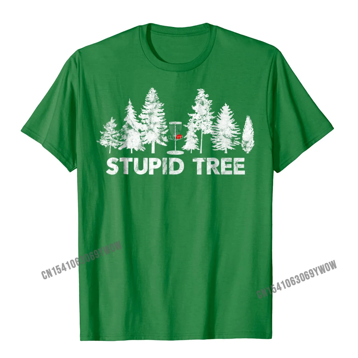 2021 Discount Men Top T-shirts Crewneck Short Sleeve 100% Cotton Crazy Tops Tees Design Tops & Tees Drop Shipping Funny Disc Golf Shirt For Men Women and Kids Stupid Tree__638 green