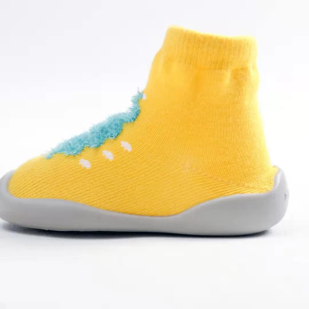 Toddler Baby Boys Girls Character Anti-slip Warm Soft Sole Rubber Shoes Socks Baby Socks Floor Non-slip Cotton Cartoon Doll Sock