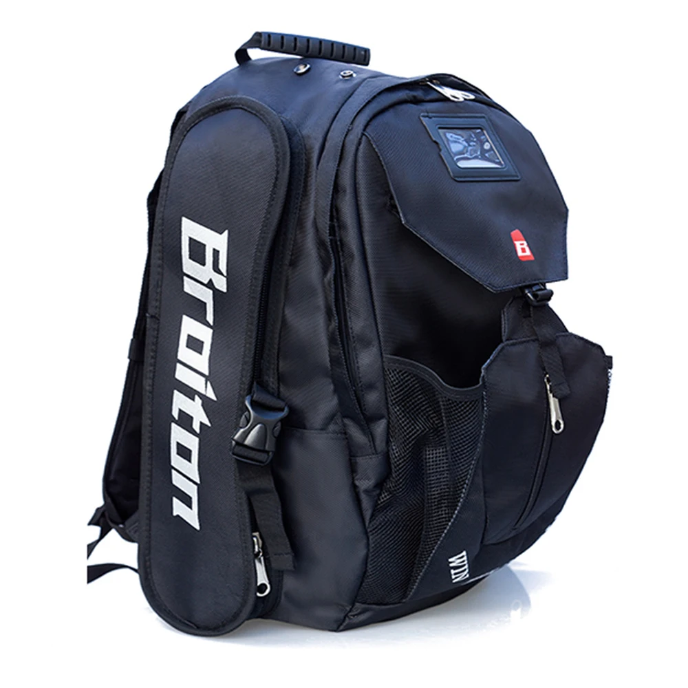 ProfessionalSkateBackpackInlineSpeedSkateBagBlackBlueRoseSL