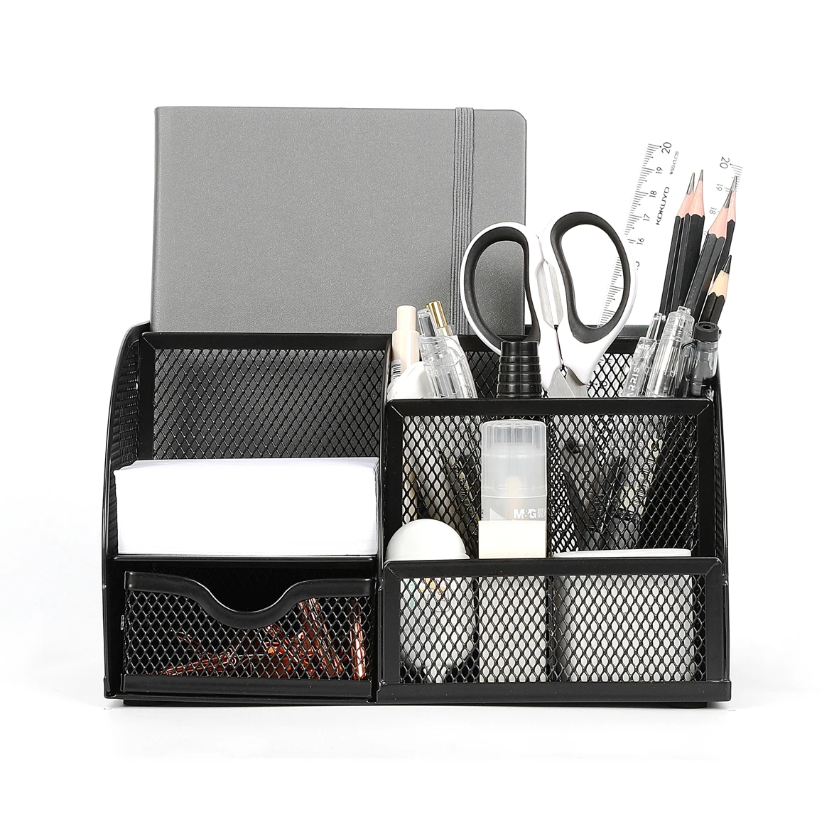Metal Office Organizer Mesh Desktop Storage Box Stationery Accesorries Cosmetics Holder Office Home Supplies pen holder desktop storage box stationery organizer stationery storage box