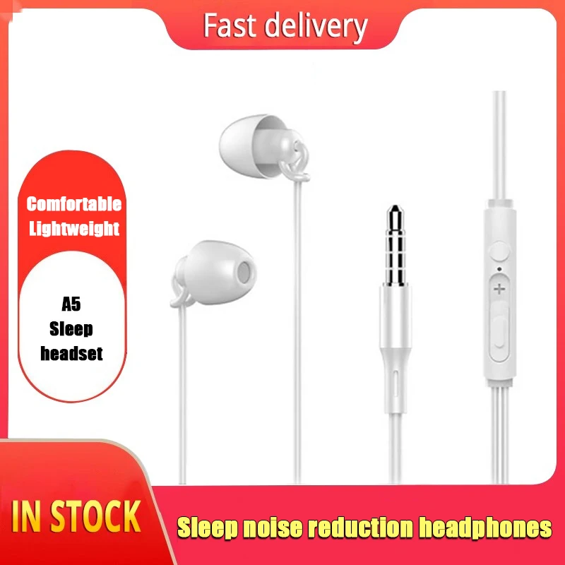 

Earphone Earbuds A5 Silicone 3.5MM Plug In-Ear Noise Reduction Earphone Wired Earphone Casual Sleeping Headset Earbuds Headset