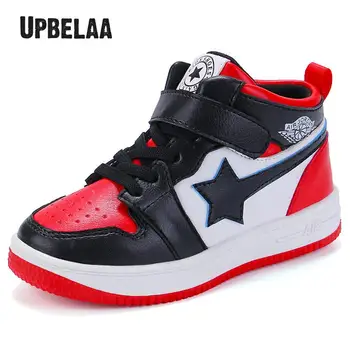 

New Kids Shoes Boys Sneakers Girls Boots Fashion PU Casual Warm Children Boots Running Waterproof Students Sports Ankle Sneakers