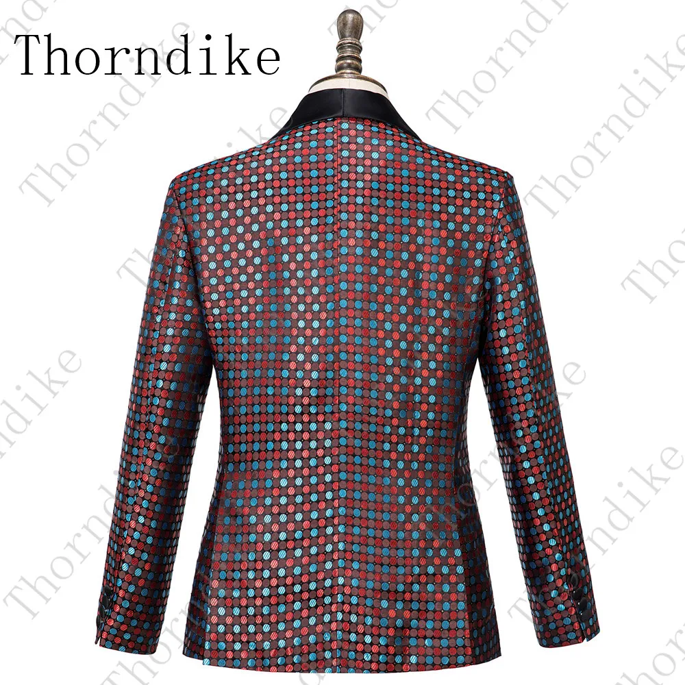 Thorndike мужской повседневный мужской модный Блейзер Качественный костюм мужской ретро волновой точки жаккард Tide версия Тонкий костюм куртка на заказ размер