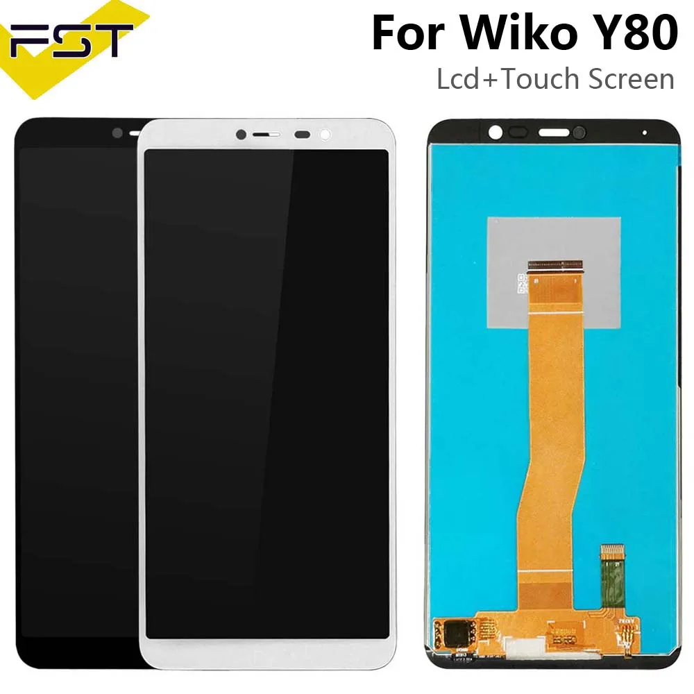 5,99 ''для Wiko Y80 ЖК-дисплей+ кодирующий преобразователь сенсорного экрана в сборе запасные части с инструментами и клеем для Wiko Y80