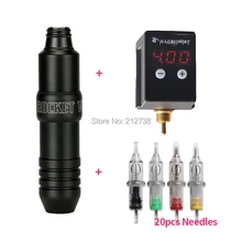 Набор татуировок Rocket-V3 насадка для татуировочной машины сильная с беспроводной мини татуировкой Питания RCA разъем смешанный 20 шт. картридж иглы