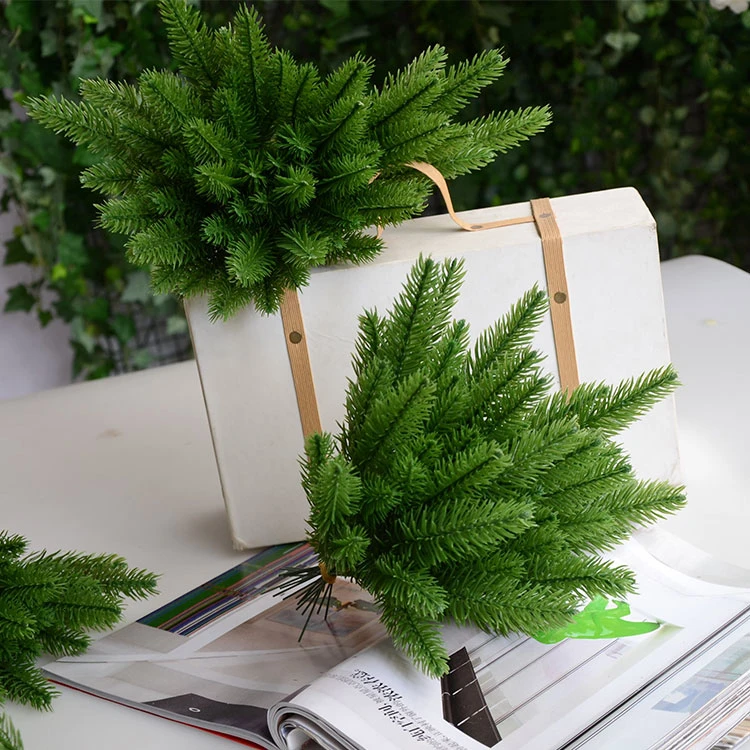 1 упаковка искусственных цветов, искусственные растения, сосновые ветки, Рождественская елка для рождественской вечеринки, украшения для рождественской елки, детский подарок