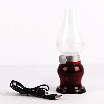 

Retro Nostalgic Blow Control Lamp Led Bedroom Night Light Usb Rechargeable Bedside Lamp Electronic Imitation Kerosene Lamp