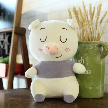 

Hot Sale Plush Toys Creative Short Plush Down Cotton Soft Hem Pig Plush Toys Down Cotton Pig Pillow Children's Birthday Gift