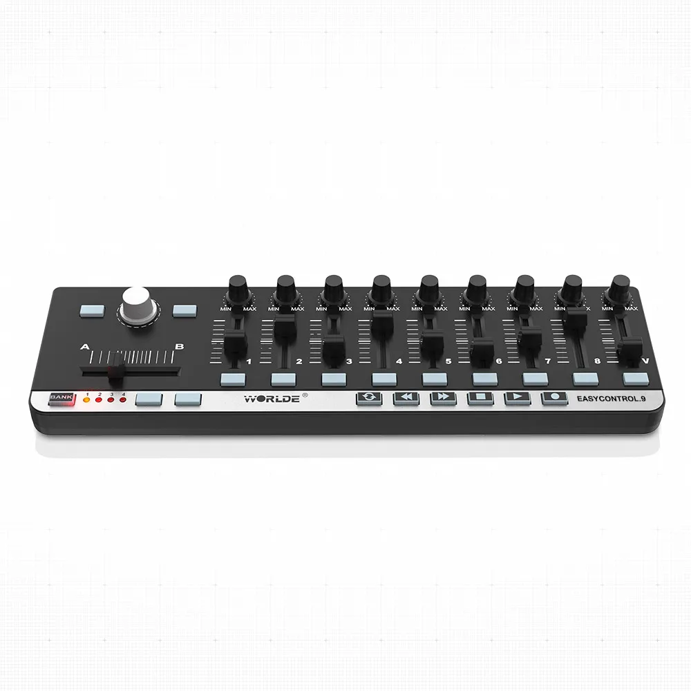  Worlde EasyControl.9 Mini portátil USB 9 Slim-de Control de la línea de controlador MIDI Mini tecla