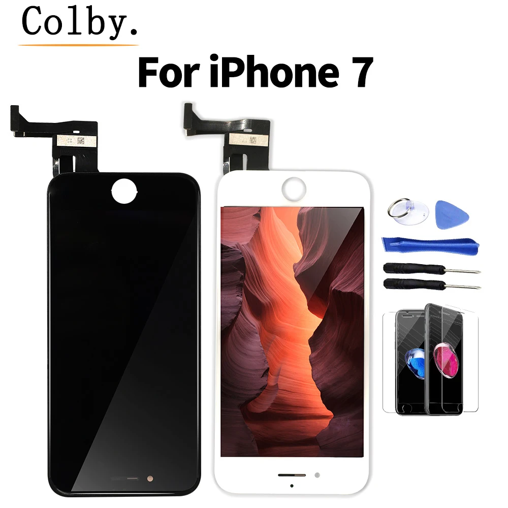 Без битых пикселей ecran для iPhone 7 ЖК-дисплей сенсорный экран запасная сборка 5 5S 6 S с