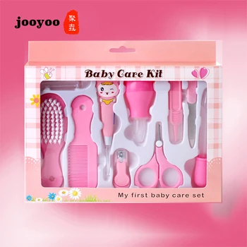 

Baby Health Care Set 10PCS Portable Newborn Baby Tool Kits Kids Grooming Kit Safety Cutter Nail Care Set jooyoo