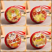 Китайский красный стиль монета с мышью кошелек дети мини сумка для SD карты наушники ключ хранения Кошелек наушники сумка