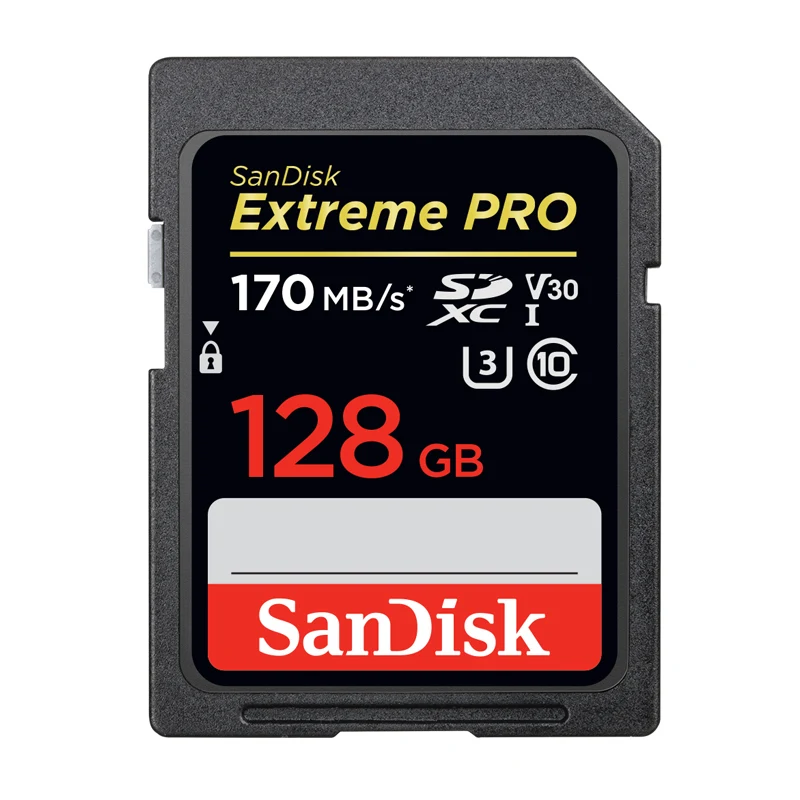 128GB SanDisk Экстремальная PRO sd-карта 32 Гб SDHC 95 МБ/с./с 64 Гб 128 ГБ 256 ГБ SDXC UHS-I U3 класс 10 170 МБ/с./с флэш-карты памяти SD карта памяти - Емкость: 128GB