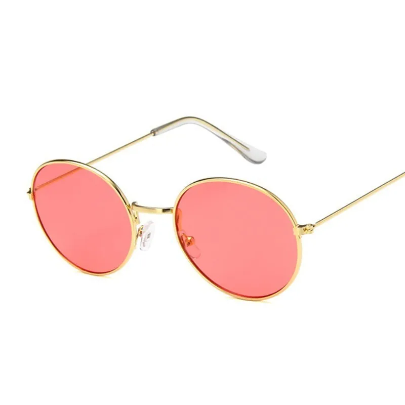 2020 Retro Round Yellow Sunglasses Women Brand Designer Sun Glasses For Female Male/man Alloy Mirror Oculos De Sol