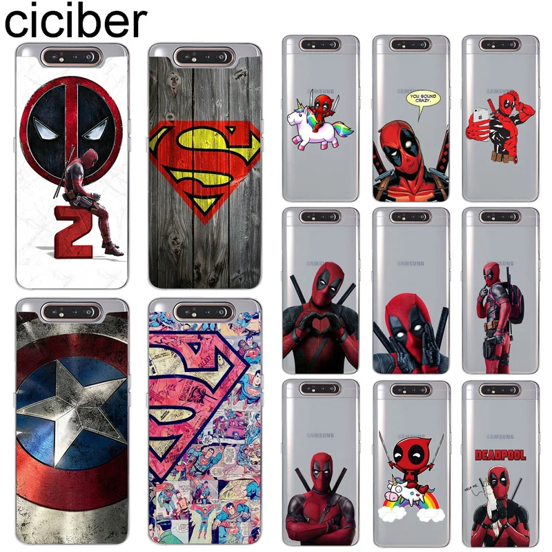 

ciciber Phone Cases for Samsung Galaxy A50 A70 A80 A40 A30 A20 A60 A10 A20e Soft Silicone TPU Cover Superman Deadpool Fundas
