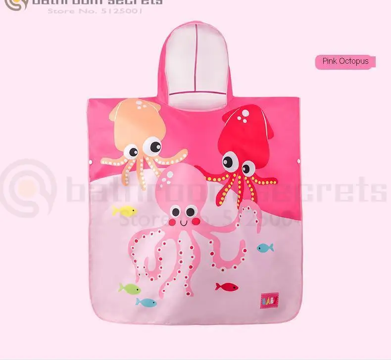 Children's Bath Towel Girls Quick-drying Towel Cloak Hooded Boys Absorbent Bathrobe Sunscreen Anti-cold Beach Towel To Wear