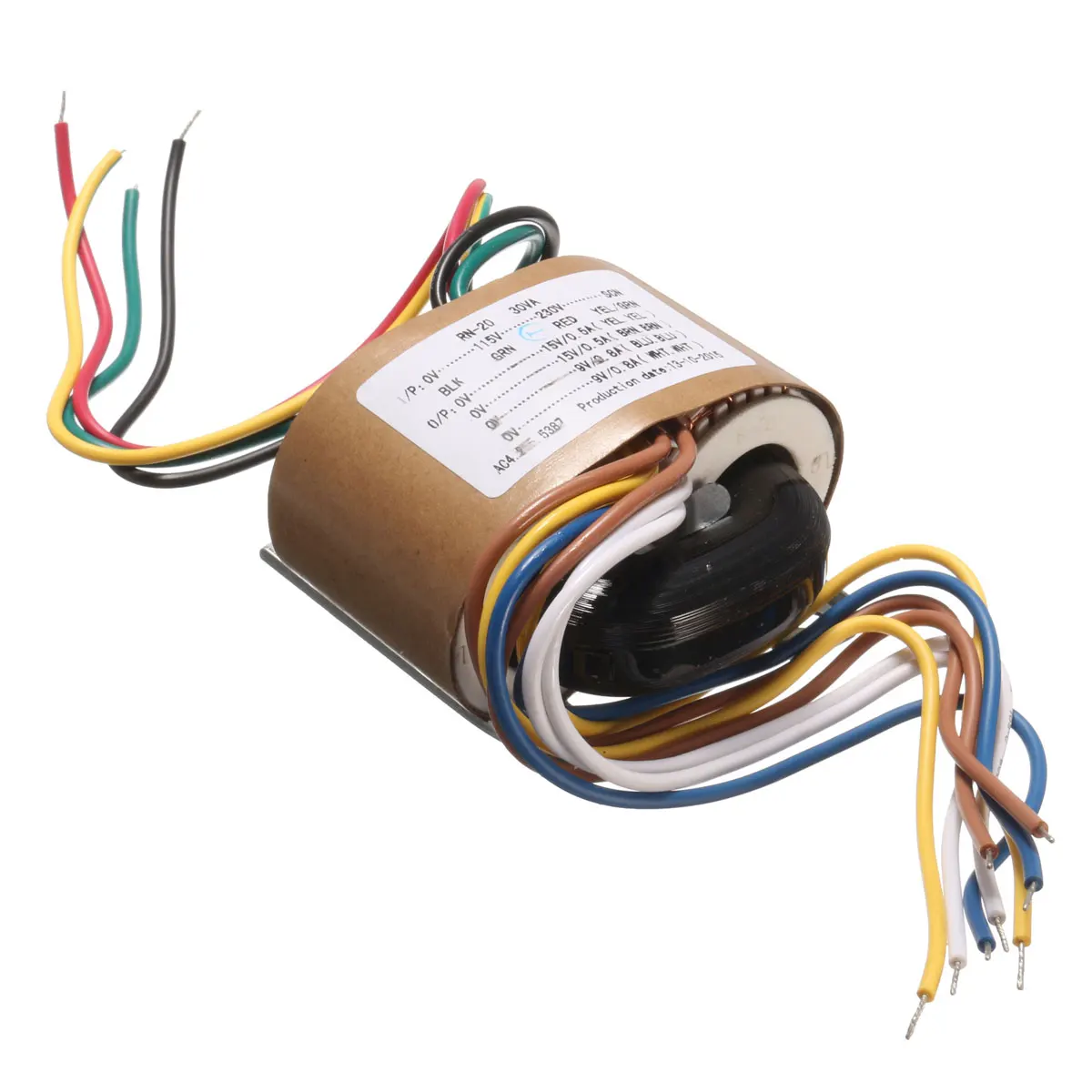 

115V-230V R type power transformer 30W 15V×2+9V×2 R cattle audio transformer copper wire