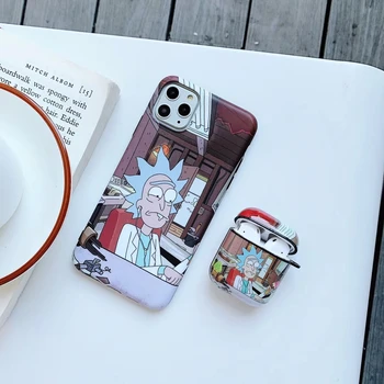 

Cartoon Wireless Bluetooth Earphone Cute case Rick and Morty For Apple AirPods Charging Cover headphone case For Airpods 1 2