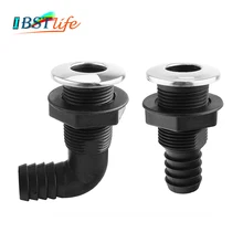 Нейлон Пластик через корпус Трюмный фитинг с ободом из нержавеющей стали Трюмный аэратор насоса шланг лодка морская яхта парус RV Аксессуары