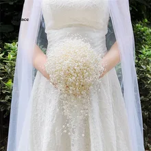 Lovegrace букет свадебный цветок для невесты Искусственный Жемчужный букет для подружки невесты, на вечеринку или выпускной вечер свадебные принадлежности бутоньерка и корсаж на запястье