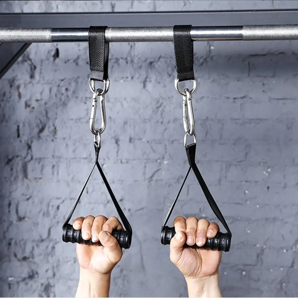 Non-Slip Exercise Handles Pull Handles Resistance Bands Foam Grip Replacement Fitness Strength Training Equipment Attachment