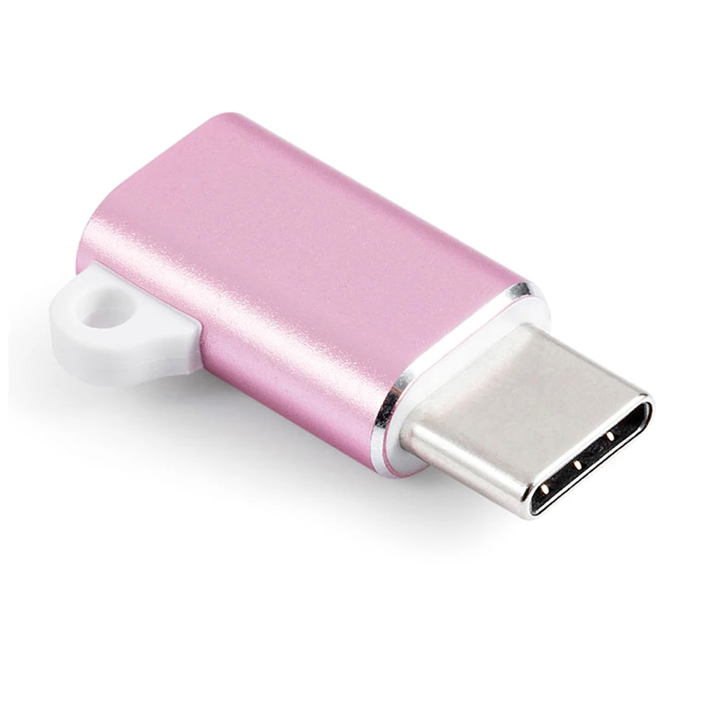 Micro USB Female to USB C Male Converter Connector USB Type C Adapter USB 3.1 Converter Data Adapter For Huawei Android - Цвет: Rose gold