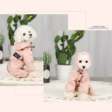 

Pet Dog Waterproof Raincoat Jumpsuit Reflective Rain Coat Hooded Waterproof Jackets Outdoor Clothes for Medium Small Dog Supplie