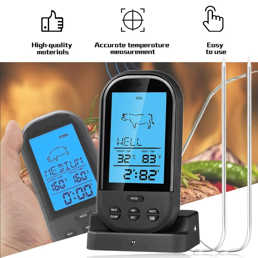 Thermopro Tp920 Wireless Meat Thermometer 150m Bluetooth Rechargeable  Barbecue Grill Kitchen Digital Thermometer For Meat Oven - Household  Thermometers - AliExpress