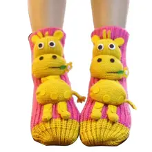 Новые модные теплые мягкие милые домашние напольные акриловые носки унисекс с рисунком животных 3 мм