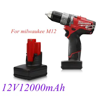 

2020 New For Milwaukee M12 battery 12 V12800mah Power Tool Rechargeable Li-ion Battery Replacement Battery Backup L10