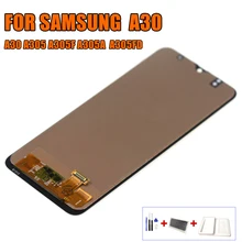 Для samsung A30 lcd A305 lcd дисплей для samsung A30 A305F lcd экран сенсорный дигитайзер сборка