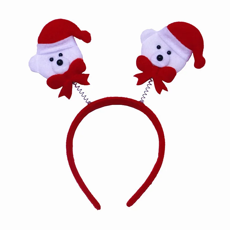 Рождественская повязка на голову, Рождественская повязка на голову, заколка, мультяшный олень, снеговик, рога, ребенок, взрослый, блестящая игрушка, рождественский подарок