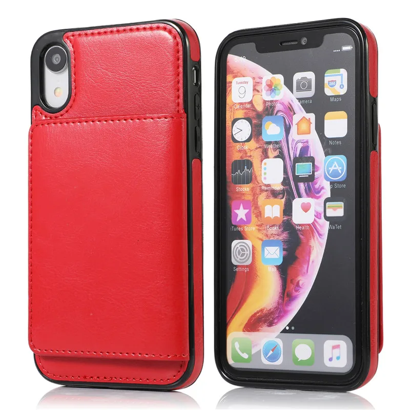 Кожаный чехол для iPhone XR визитница, противоударный чехол для iPhone 11 Pro XS Max X 6 6S 7 8 Plus 5 5S SE Coque