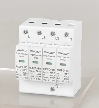 

AC SPD 1P+N 20KA~80KA D ~385V House Surge Protector Protective Low-voltage Arrester Device 380V