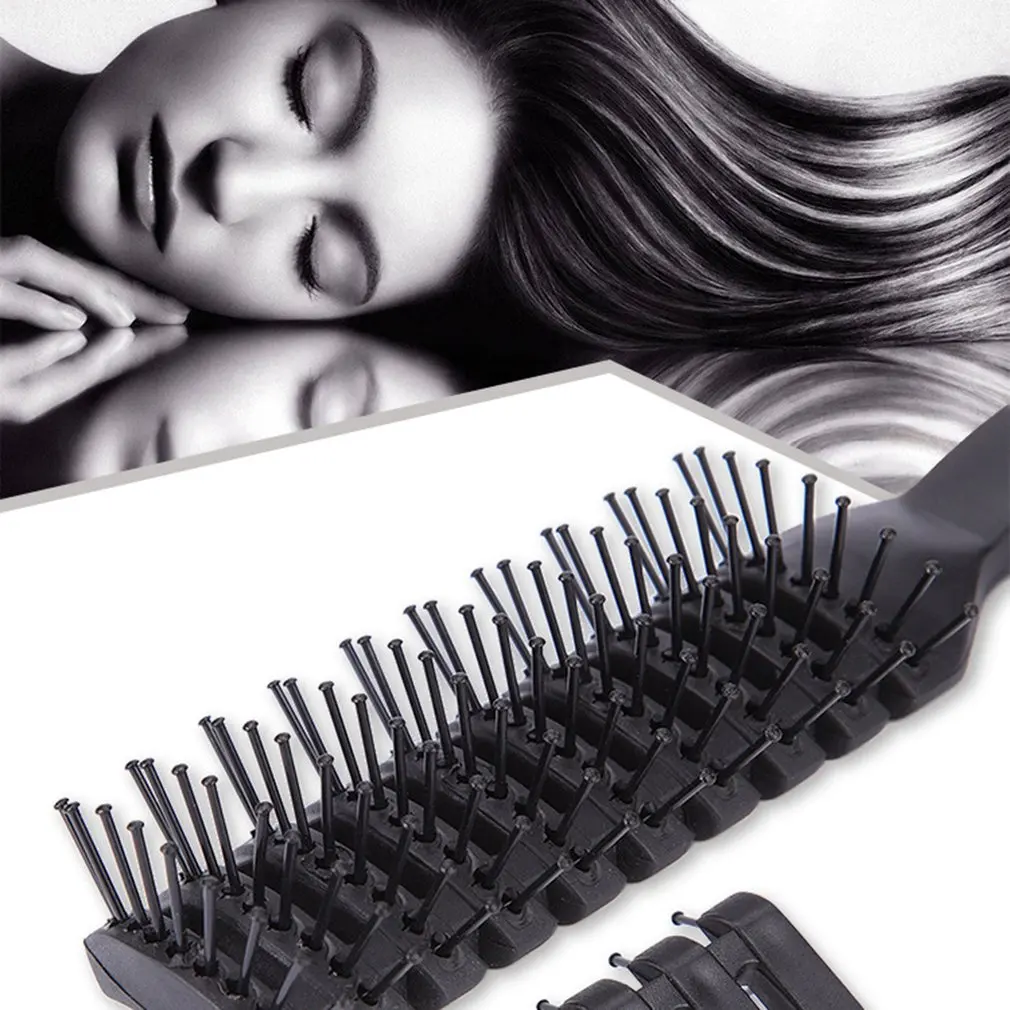 Massage Scalp Comb Men Anti-Static Ribs Comb Profession Vent Heated Styling Comb Oil Head Hairdressing Tool