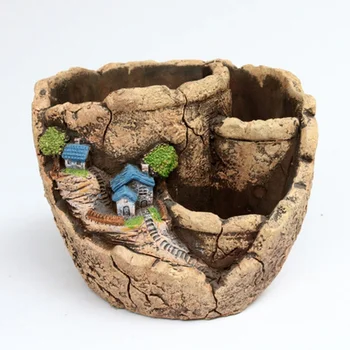 

Creative Background Garden Succulent Flower Pot Micro Landscape Pots Crafts Desktop Ornaments Garden Pots For Home Decor