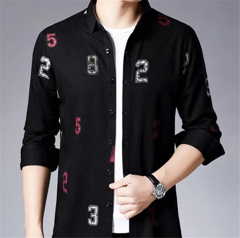 Digital Print Mens Designer Shirts Fashion Panelled Single Breasted Lapel Neck Mens Shirts Casual Males Clothing 2