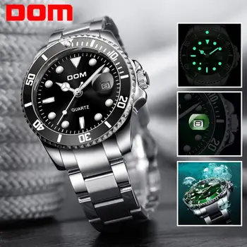 

DOM Classic Style Men Watches Top Luxury Brand 30m Waterproof Men Steel Wrist Watch Man Clock Fashion Wristwatch M-1263D-3M