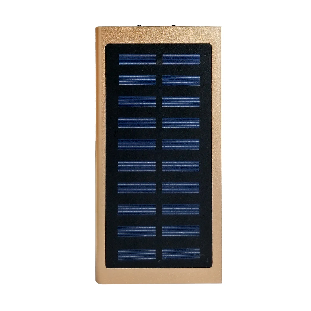 20000mAh Portable External Battery Solar Power Bank 2.1A Fast Charger Double USB Output Poverbank For smart Phone Powerbank powerbank 40000mah Power Bank