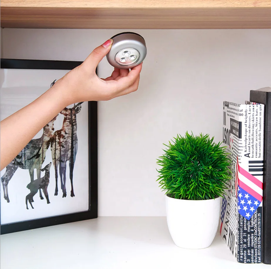 Светодиодная лампа для шкафа батарея беспроводной ночник сенсорный нажимной