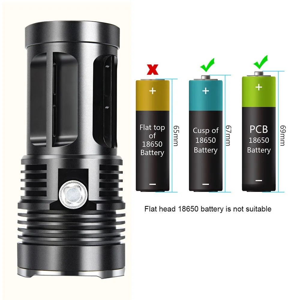 Bicycle front light Powerful LED Flashlight 3XHP70 Torch Waterproof Lamp Ultra Bright for Fishing Camping Cycling #1c15 (8)