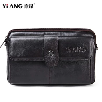 

Genuine leather Men Designer Waist Bag Casual Small Chest Fanny Pack Waist Purse Shoulder Messenger Bag Travel Waist Bag For Men