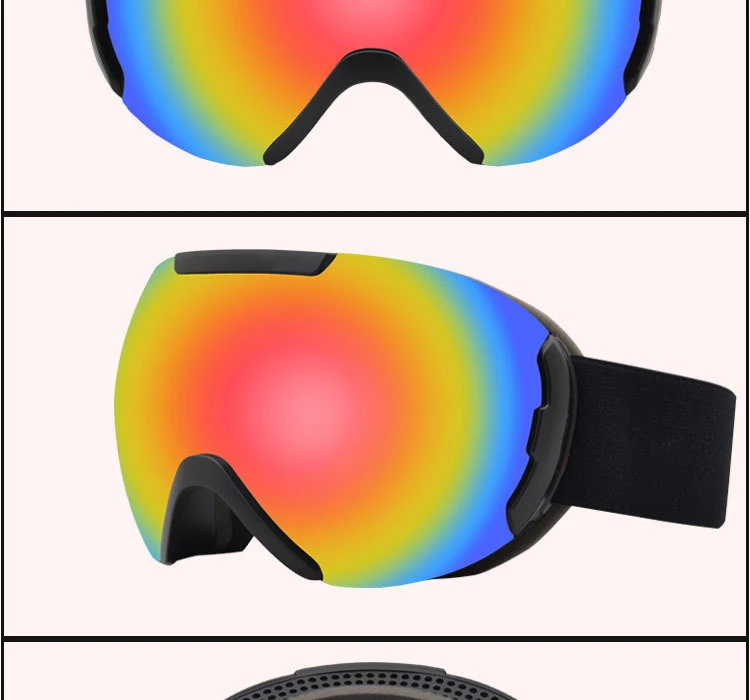 QUESHARK, мужские, женские, двухслойные лыжные очки, UV400, анти-туман, лыжные очки, маска, держат близорукость, рамка, сноуборд, защита глаз