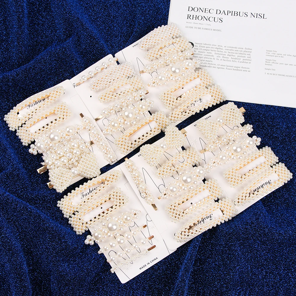 1 комплект Корейская заколка шпилька жемчужная металлическая для причёски