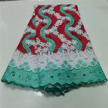 

Nigerian Lace Fabrics 2020 green African Swiss Voile Lace Fabrics High Quality French Voile Lace in Switzerland For Wedding