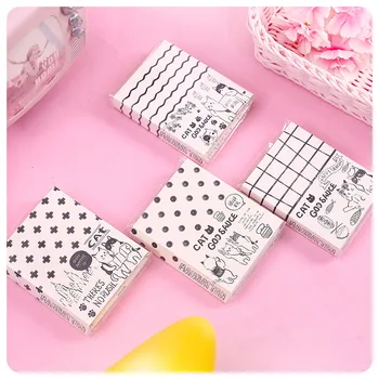 

1X Cute Kawaii Traveling Cat 4 Fold Memo Pads Paper Bookmark Notepad School Office Supply Student Stationery