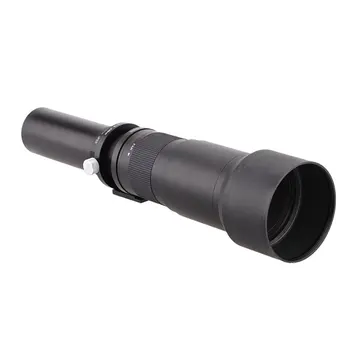 

650-1300mm F8.0-16 Super Telephoto Manual Zoom Camera Lens+T2 Adapter for DSLR Digital Camera Accessories
