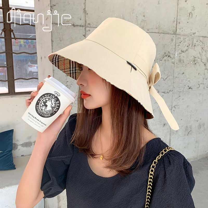 Sombrero de pescador estilo Hip Hop para hombre y mujer, gorro de pescador estilo panamá, Unisex, color liso, para playa pesca, Primavera, de cubo para mujer| - AliExpress